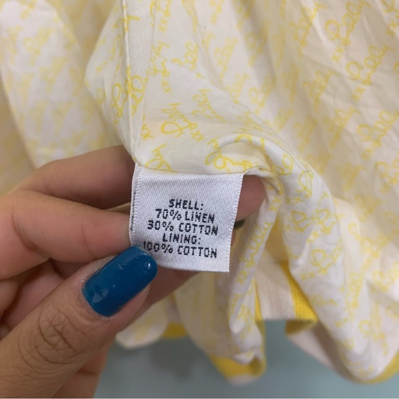 Lilly Pulitzer Blazer Jacket Circles Polka Dots White Yellow Button Size 6 - Picture 15 of 16